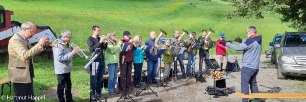 Posaunenchor im Einsatz