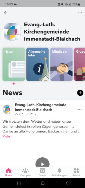 Screenshot Churchpool