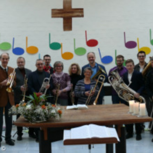2 / 2 Posaunenchor beim 20-jährigen Dirigentenjubiläum von Andreas Diehm